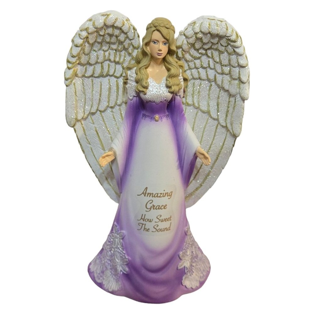 Thomas Kinkade Amazing Grace How Sweet The Sound Angel Purple 2019 Figurine
